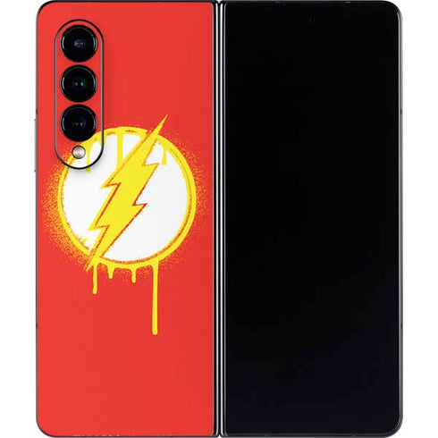DC Comics The Flash Emblem Drip Galaxy Z Fold4 5G Skin